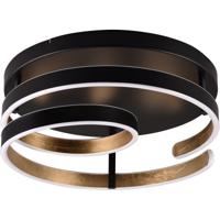 Dimbare LED Plafondlamp 58W - Warm Wit 3000K - Rond Zwart Goud Metaal