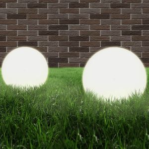 VidaXL Led-bollampen 2 st rond 40 cm pmma