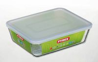 Pyrex Cook en Freeze schaal met deksel 22x17x6cm 1,5 liter