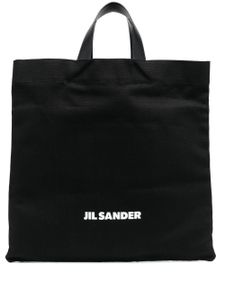 Jil Sander sac cabas à logo imprimé - Noir