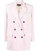 ISABEL MARANT blazer croisé en velours côtelé - Rose