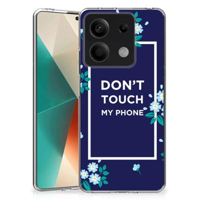 Xiaomi Redmi Note 13 5G Silicone-hoesje Flowers Blue DTMP Xiaomi Redmi Note 13 5G Silicone-hoesje Flowers Blue DTMP
