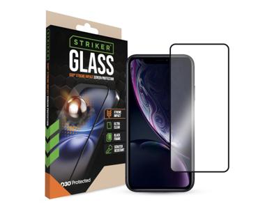 Striker Striker D3O Xtreme Impact Glass Screen Protector - Black Frame - Apple iPhone XR/11