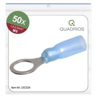 Quadrios 23C524 Ringkabelschoen Dwarsdoorsnede (max.): 2.5 mm² Gat diameter: 8.5 mm Deels geïsoleerd Blauw 50 stuk(s) - thumbnail