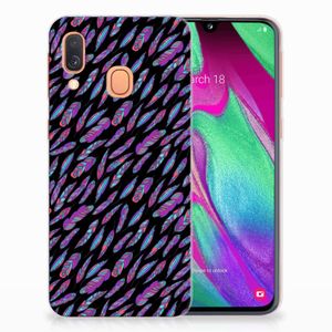 Samsung Galaxy A40 TPU bumper Feathers Color