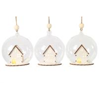 *Countryfield kerstbal met huisje 1LED