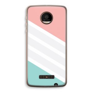 Strepen pastel: Motorola Moto Z Force Transparant Hoesje