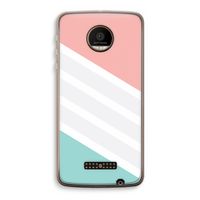 Strepen pastel: Motorola Moto Z Force Transparant Hoesje