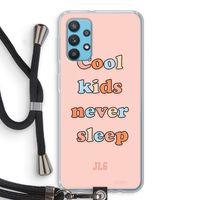 Cool Kids Never Sleep: Samsung Galaxy A32 4G Transparant Hoesje met koord