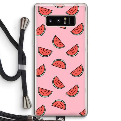 Watermeloen: Samsung Galaxy Note 8 Transparant Hoesje met koord