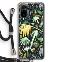 Tropical Palms Dark: Xiaomi Redmi Note 10 Pro Transparant Hoesje met koord