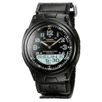 Horlogeband Casio AW-80V-1BV / 10220479 Textiel Zwart 18mm - thumbnail
