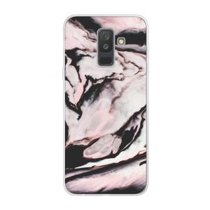 Roze stroom: Samsung Galaxy A6 Plus (2018) Transparant Hoesje