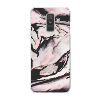 Roze stroom: Samsung Galaxy A6 Plus (2018) Transparant Hoesje