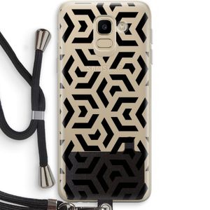 Crazy pattern: Samsung Galaxy J6 (2018) Transparant Hoesje met koord