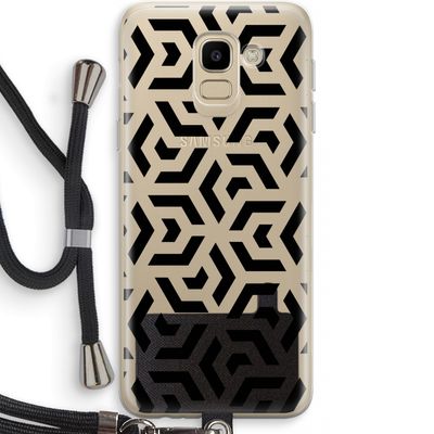 Crazy pattern: Samsung Galaxy J6 (2018) Transparant Hoesje met koord