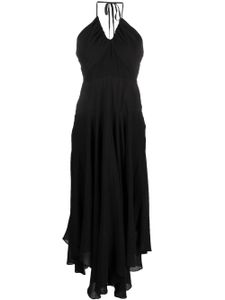 DKNY robe longue à effet froissé - Noir