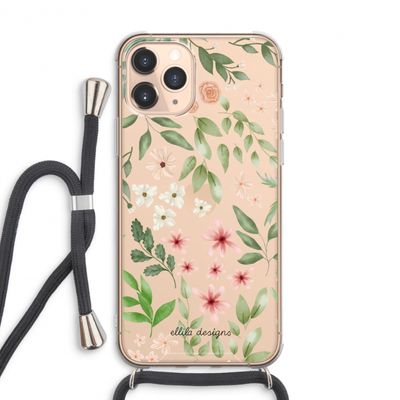 Botanical sweet flower heaven: iPhone 11 Pro Max Transparant Hoesje met koord