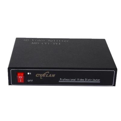 Coaxiale AHD/CVI/TVI 1 in 4 video signaal splitter