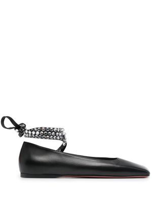 Amina Muaddi ballerines Ane en cuir - Noir