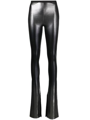 Rick Owens Lilies pantalon évasé Carmen à effet métallisé - Argent