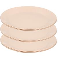 Borden - 24x - eco beige - D21 cm - afbreekbaar bio materiaal - ontbijtbordjes - dinerborden