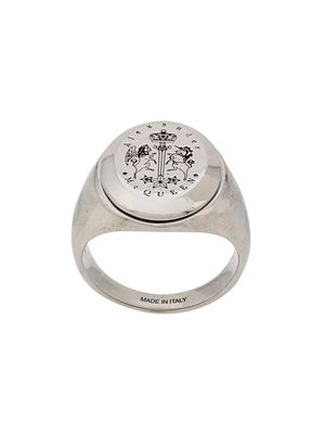 Alexander McQueen chevalière à design gravé - Argent