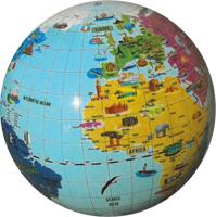 Opblaasbare wereldbol - globe Inflatable globe 42 cm Marvels of the world | Caly Toys