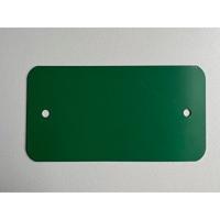 Label metaal 65x120 mm groen 2 gaten