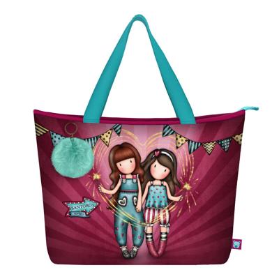 Handtas Gorjuss Fireworks Kastanjebruin (41.5 x 30 x 13 cm)