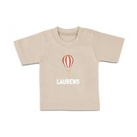 Baby shirt bedrukken - Korte mouw - Beige - 74/80 - thumbnail