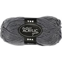 Creativ Company Acrylgaren, grijs, 50gr, 80m