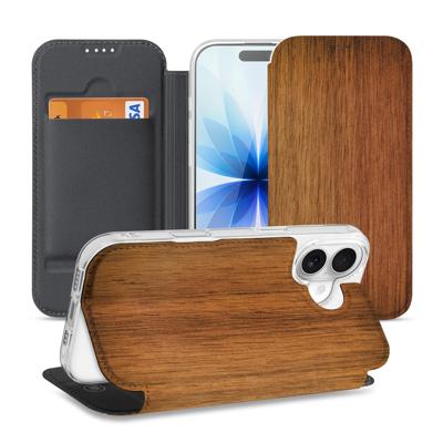 Apple iPhone 17 | Wallet Case | Donker Hout