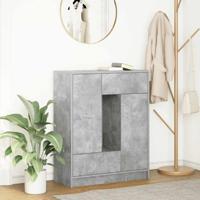 Dressoir met lades en deuren 73x31x90 cm betongrijs
