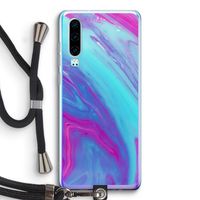 Zweverige regenboog: Huawei P30 Transparant Hoesje met koord