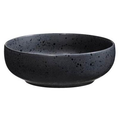 Diep bord Liz - Zwart - Stoneware - Ø16,3 cm - Leen Bakker