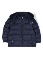 POLO RALPH LAUREN KIDS veste matelassée à capuche - Bleu - thumbnail