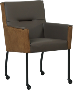 leren moderne eetkamerstoel Lucky - ( leer)