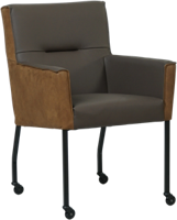 leren moderne eetkamerstoel Lucky - ( leer)