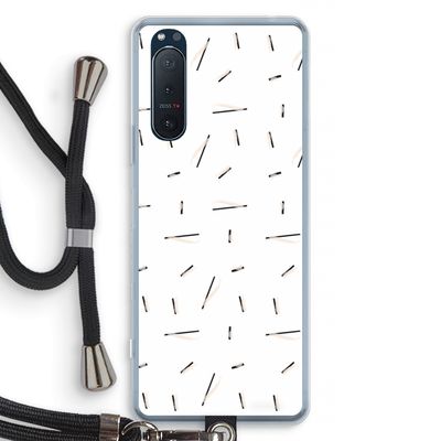 Hipster stripes: Sony Xperia 5 II Transparant Hoesje met koord