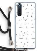 Hipster stripes: Sony Xperia 5 II Transparant Hoesje met koord