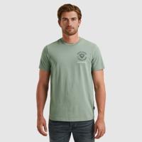 Pme Legend Ptss2508575 Short Sleeve R-neck Single Jersey Print T-shirts 5226 Silver Blue