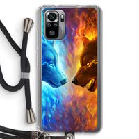 Fire & Ice: Xiaomi Redmi Note 10S Transparant Hoesje met koord