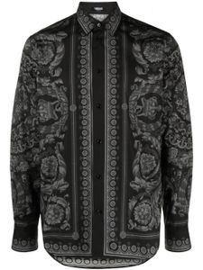 Versace chemise à imprimé baroque - Noir