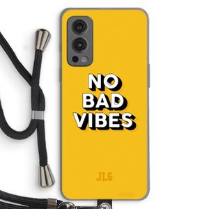 No Bad Vibes: OnePlus Nord 2 5G Transparant Hoesje met koord