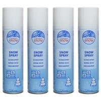 Sneeuwspray - 4x - wit - 150 ml - spuitsneeuw - kunstsneeuw - nepsneeuw - sneeuw decoratie