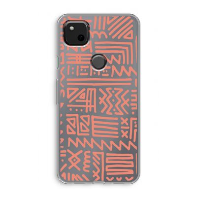 Marrakech Pink: Google Pixel 4a Transparant Hoesje