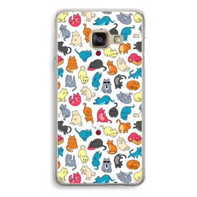 Kleurrijke katten: Samsung A3 (2017) Transparant Hoesje