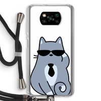 Cool cat: Xiaomi Poco X3 NFC Transparant Hoesje met koord