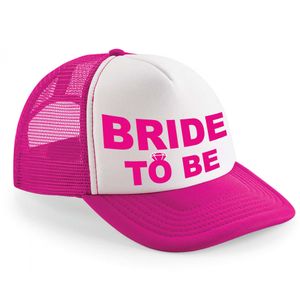 Bellatio Decorations snapback/cap voor dames - Bride To Be - roze/wit - vrijgezellenfeest petjes   -